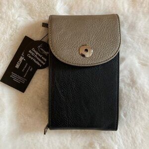 K. Carroll RFID Travel Large Wallet Crossbody – NWT – Black & Taupe